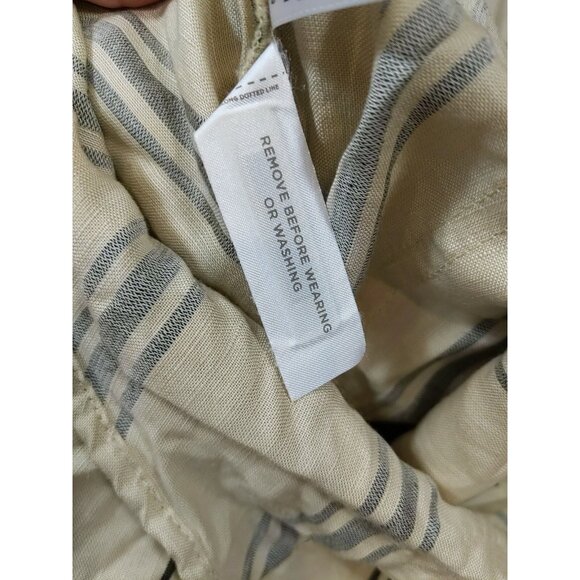 LOU & GREY Women's Linen Lyocell Striped Jumpsuit Tie Waist Sleeveless Size Med - Picture 10 of 10